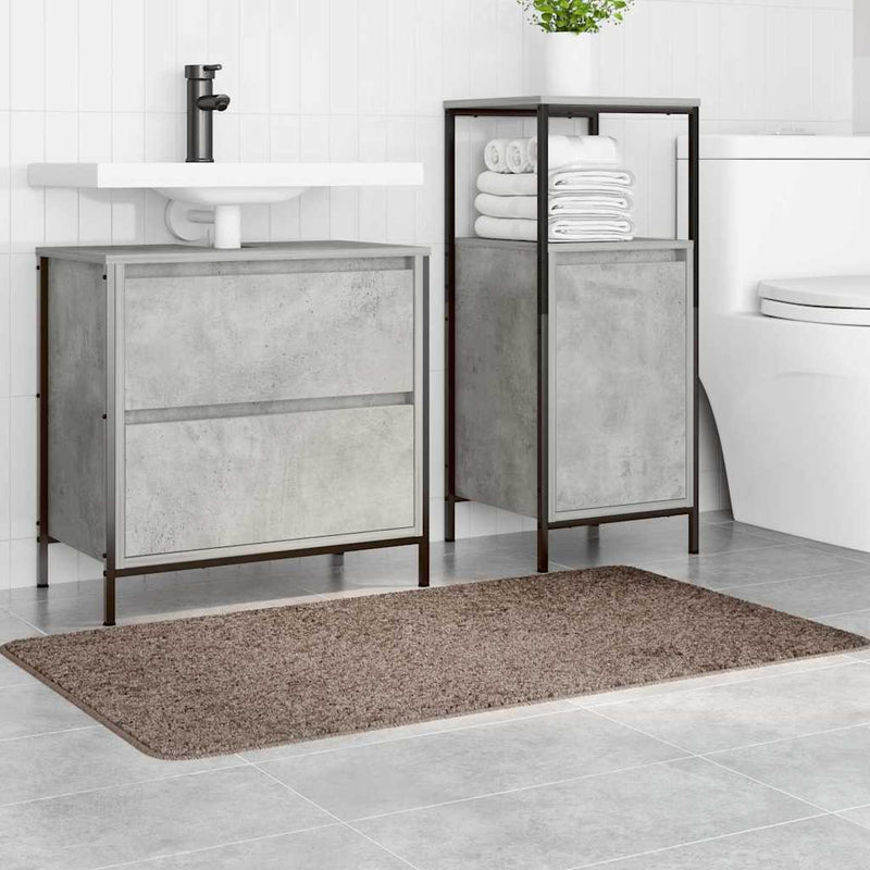 vidaXL Fürdőszoba szőnyeg Barna 70 x 120 cm Polipropilén