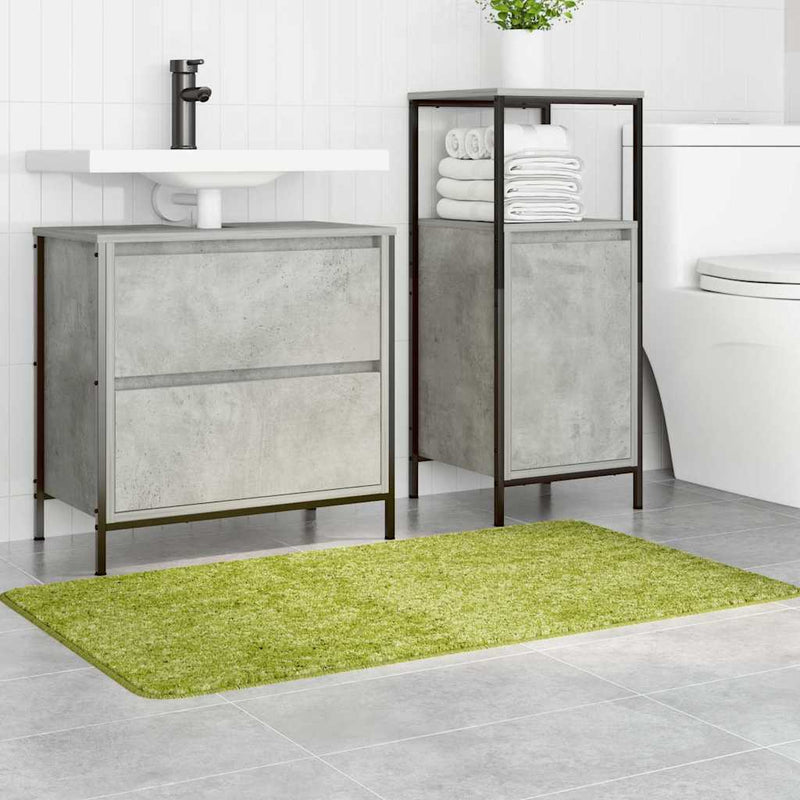 vidaXL Fürdőszoba szőnyeg Zöld 70 x 120 cm Polipropilén