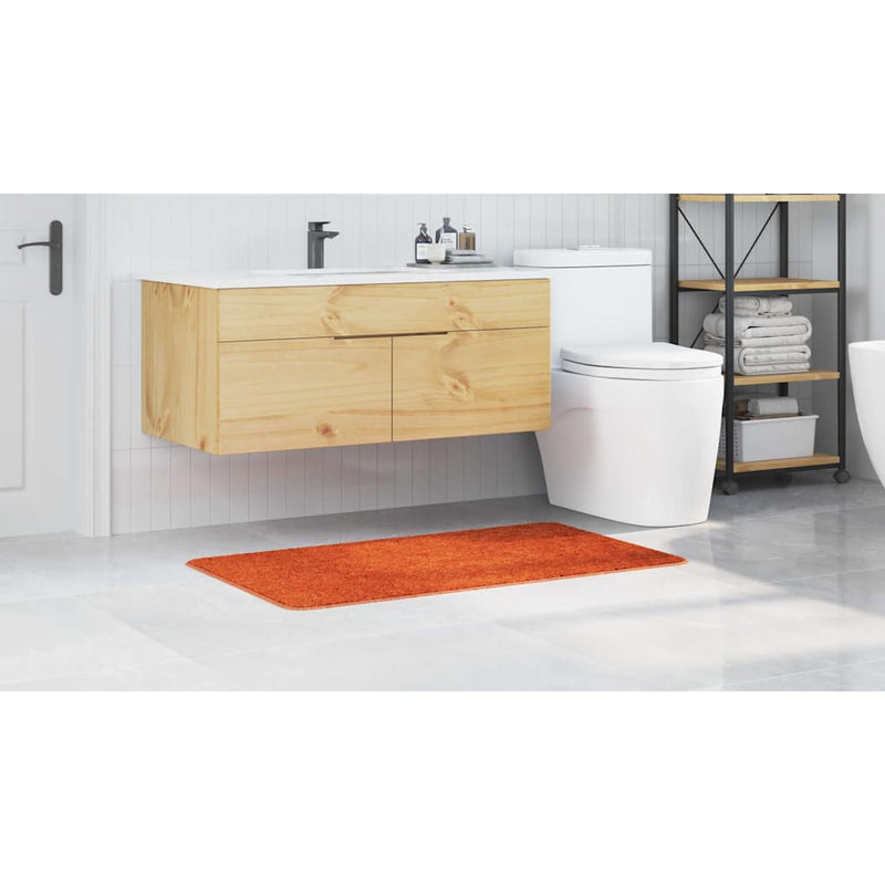vidaXL Fürdőszoba szőnyeg Narancssárga 70 x 120 cm Polipropilén