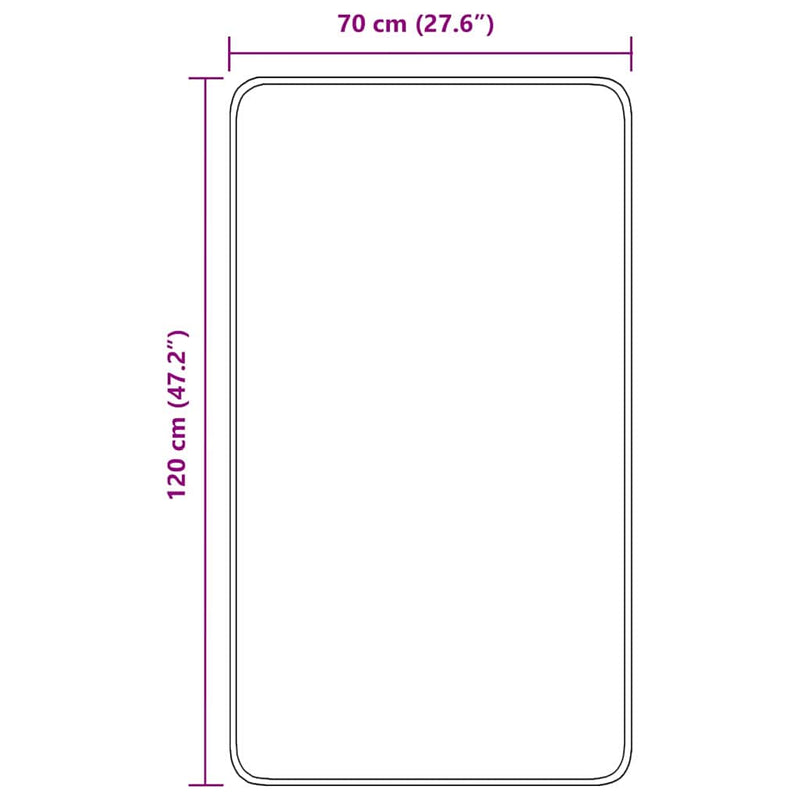 vidaXL Csúszásmentes Fürdőszőnyeg Kék 70 x 120 cm PP