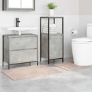 vidaXL Csúszásmentes fürdőszőnyeg készlet 2 pcs Krém PP