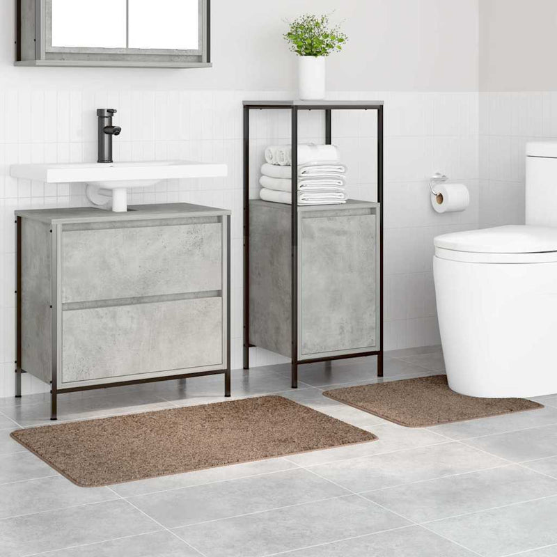 vidaXL Fürdőszoba szőnyeg 2 pcs Barna 50 x 50 cm Polipropilén