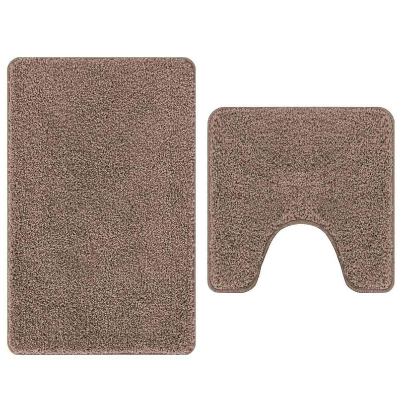 vidaXL Fürdőszoba szőnyeg 2 pcs Barna 50 x 50 cm Polipropilén