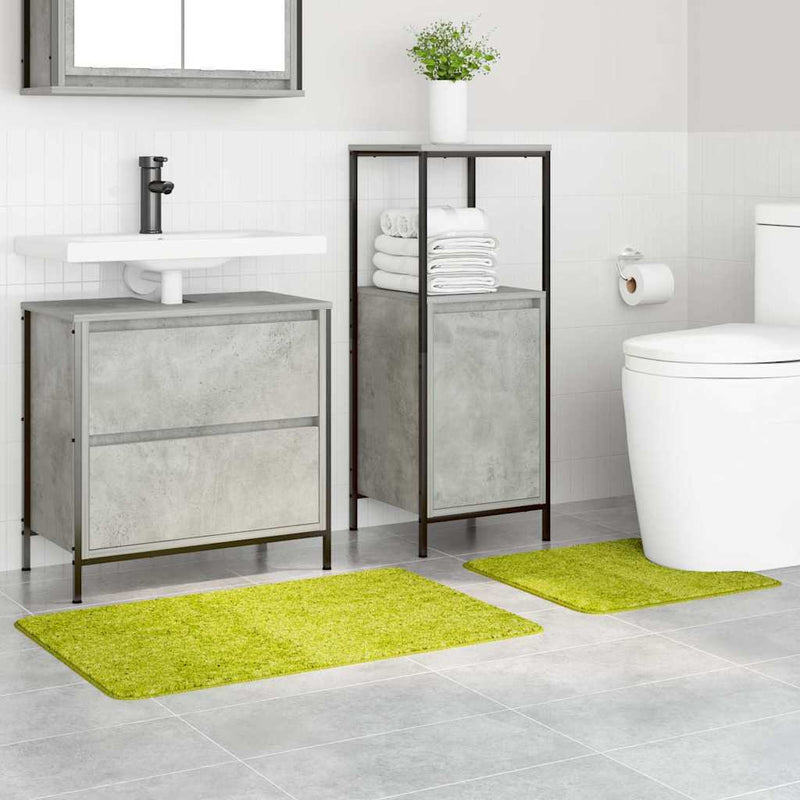 vidaXL Fürdőszoba szőnyeg 2 pcs Világos zöld 50 x 50 cm Polipropilén