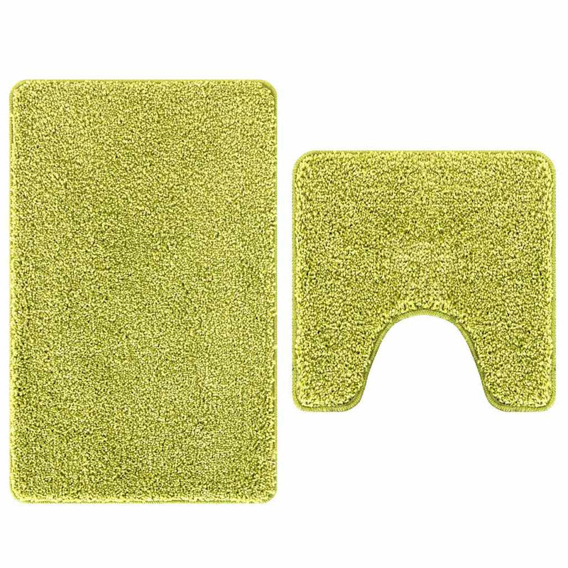 vidaXL Fürdőszoba szőnyeg 2 pcs Világos zöld 50 x 50 cm Polipropilén