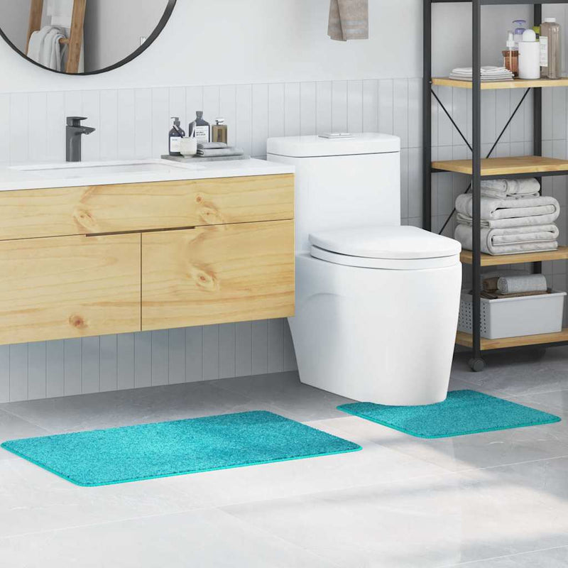 vidaXL Fürdőszoba szőnyeg 2 pcs Türkiz 50 x 50 cm Polipropilén