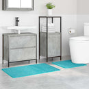 vidaXL Csúszásmentes fürdőszőnyeg készlet 2 pcs Türkiz PP