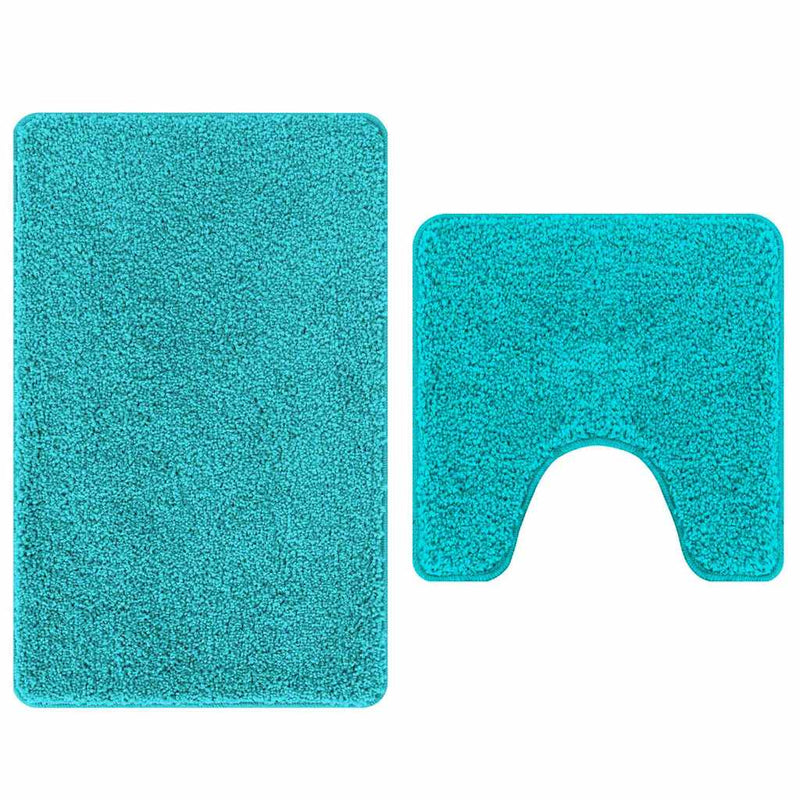 vidaXL Fürdőszoba szőnyeg 2 pcs Türkiz 50 x 50 cm Polipropilén
