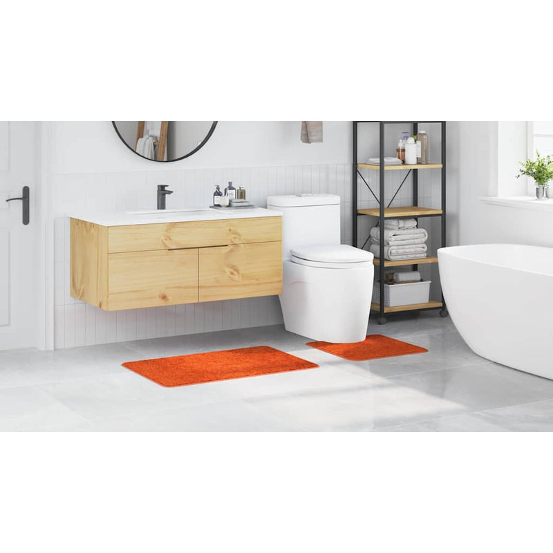 vidaXL Fürdőszoba szőnyeg 2 pcs Narancssárga 50 x 50 cm Polipropilén