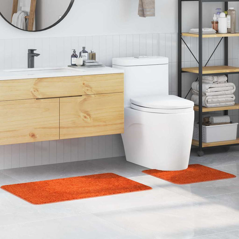 vidaXL Fürdőszoba szőnyeg 2 pcs Narancssárga 50 x 50 cm Polipropilén