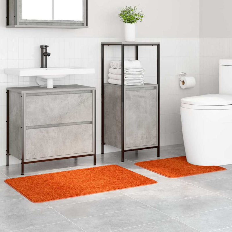 vidaXL Fürdőszoba szőnyeg 2 pcs Narancssárga 50 x 50 cm Polipropilén