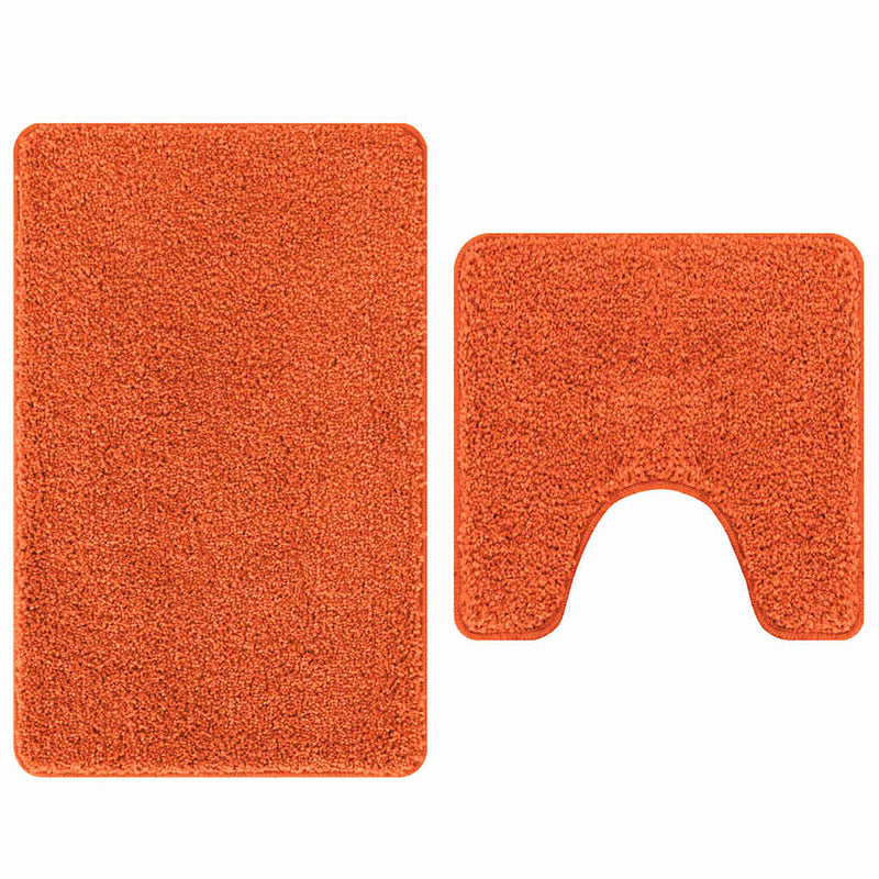vidaXL Fürdőszoba szőnyeg 2 pcs Narancssárga 50 x 50 cm Polipropilén