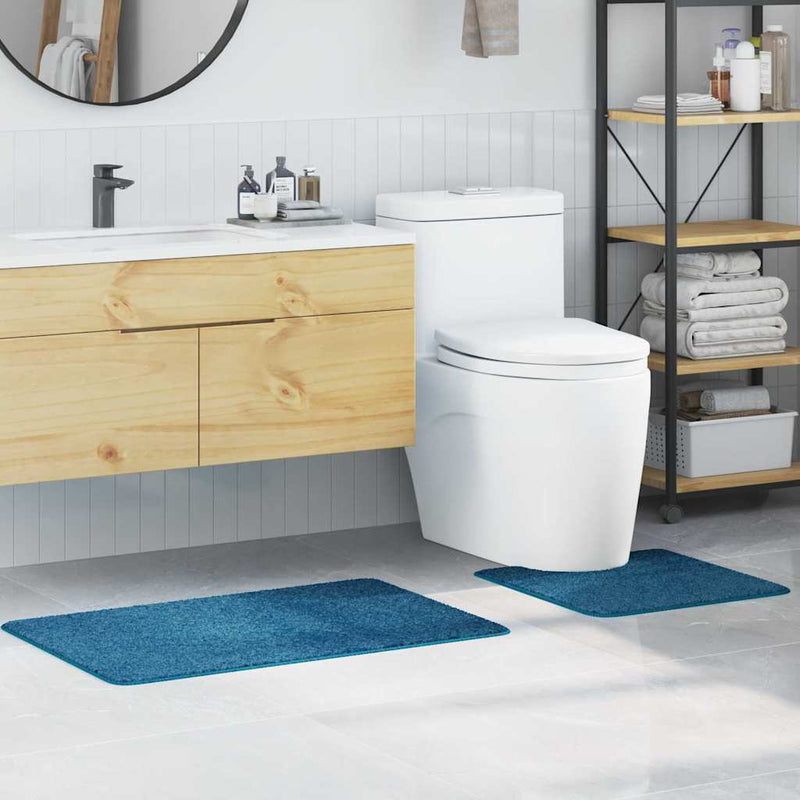 vidaXL Fürdőszoba szőnyeg 2 pcs Kék 50 x 50 cm Polipropilén