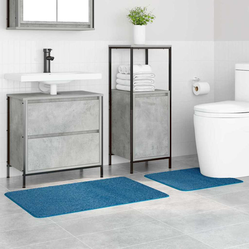 vidaXL Fürdőszoba szőnyeg 2 pcs Kék 50 x 50 cm Polipropilén
