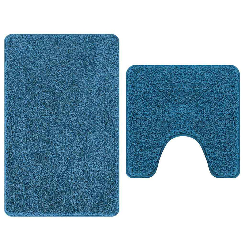 vidaXL Fürdőszoba szőnyeg 2 pcs Kék 50 x 50 cm Polipropilén