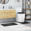 vidaXL Csúszásmentes fürdőszőnyeg készlet 3 pcs Sötétszürke PP