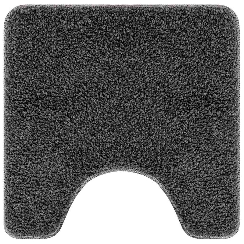 vidaXL Fürdőszoba szőnyeg 3 pcs Sötétszürke 50 x 50 cm Polipropilén