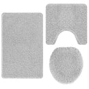 vidaXL Csúszásmentes fürdőszőnyeg készlet 3 pcs Szürke PP