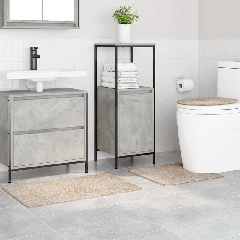 vidaXL Fürdőszoba szőnyeg 3 pcs Krém 50 x 50 cm Polipropilén