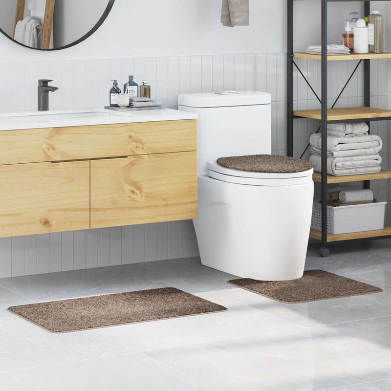 vidaXL Fürdőszoba szőnyeg 3 pcs Barna 50 x 50 cm Polipropilén