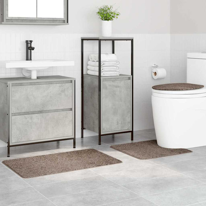 vidaXL Fürdőszoba szőnyeg 3 pcs Barna 50 x 50 cm Polipropilén