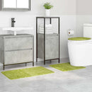 vidaXL Csúszásmentes fürdőszőnyeg készlet 3 pcs Zöld PP