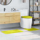 vidaXL Csúszásmentes fürdőszőnyeg készlet 3 pcs Zöld PP