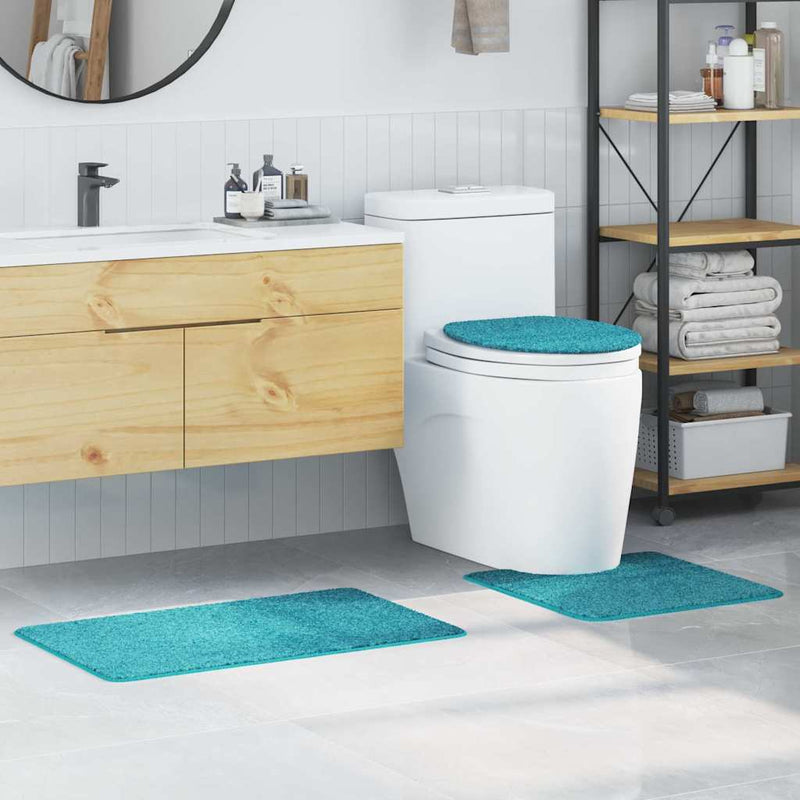 vidaXL Fürdőszoba szőnyeg 3 pcs Türkiz 50 x 50 cm Polipropilén