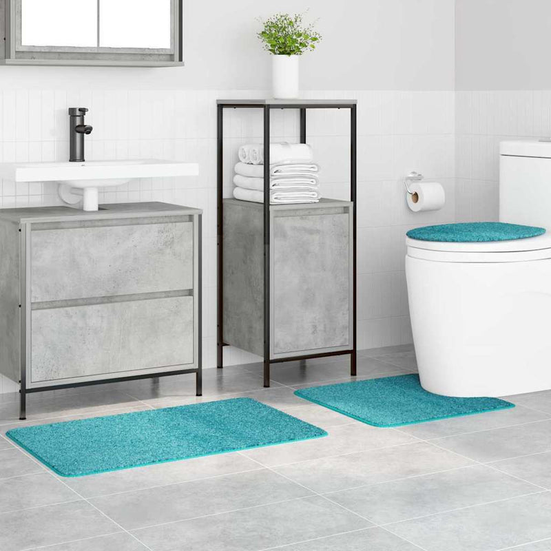 vidaXL Fürdőszoba szőnyeg 3 pcs Türkiz 50 x 50 cm Polipropilén