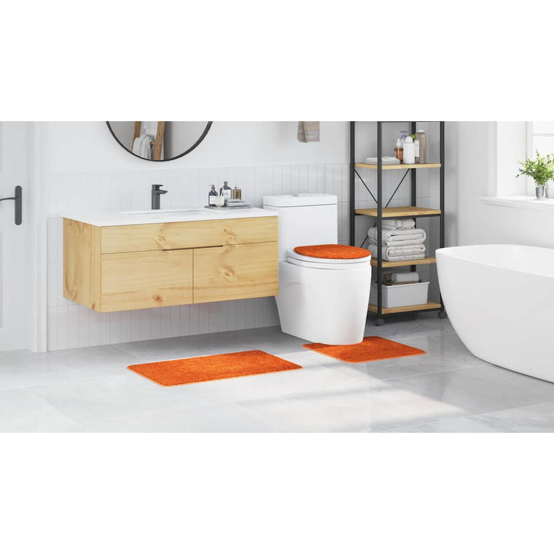 vidaXL Fürdőszoba szőnyeg 3 pcs Narancssárga 50 x 50 cm Polipropilén
