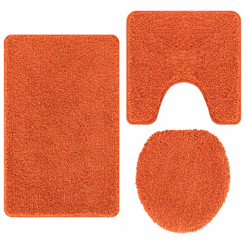 vidaXL Fürdőszoba szőnyeg 3 pcs Narancssárga 50 x 50 cm Polipropilén