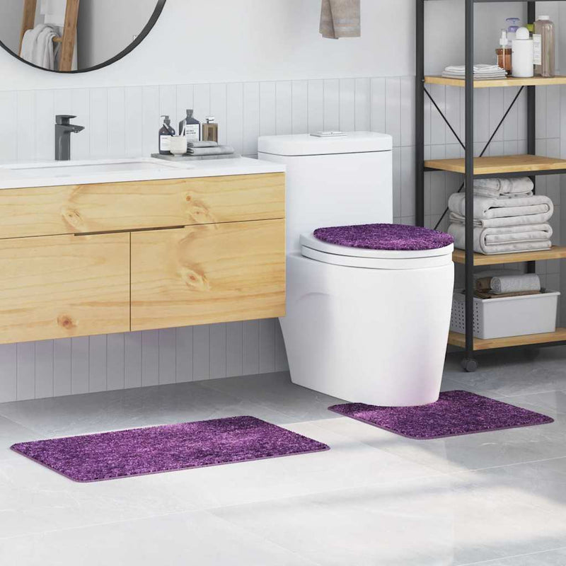 vidaXL Fürdőszoba szőnyeg 3 pcs Lila 50 x 50 cm Polipropilén
