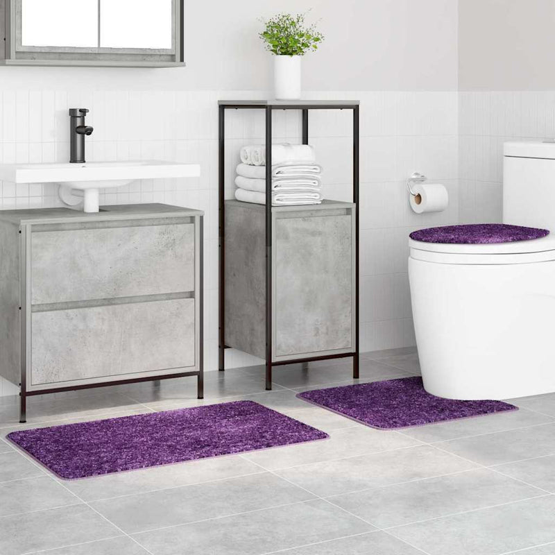 vidaXL Fürdőszoba szőnyeg 3 pcs Lila 50 x 50 cm Polipropilén