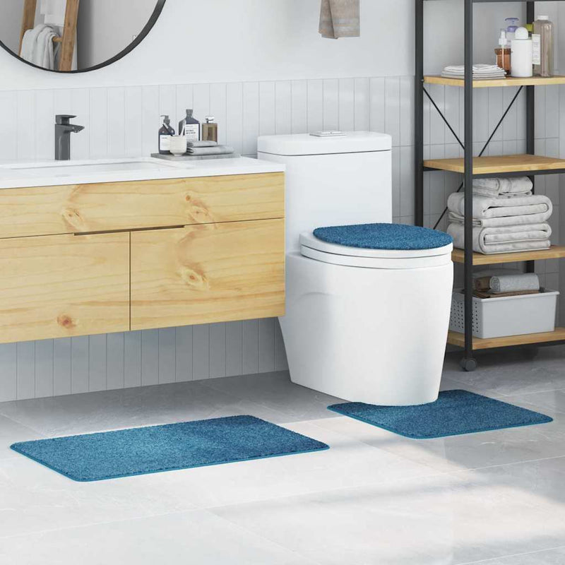 vidaXL Fürdőszoba szőnyeg 3 pcs Kék 50 x 50 cm Polipropilén
