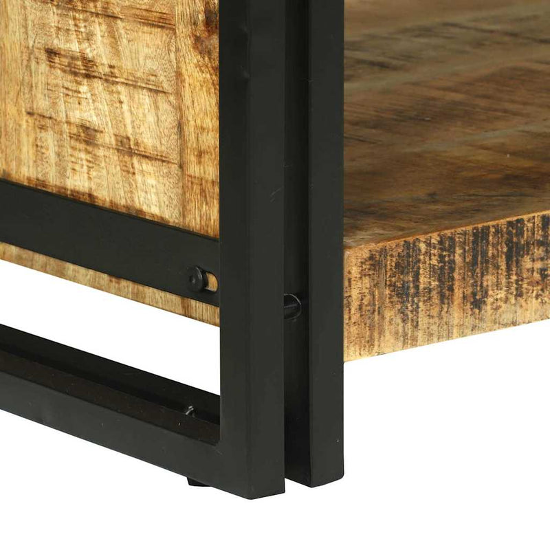 vidaXL Dohányzóasztal Barna 120 x 50 x 38 cm Tömör nyers mangófa
