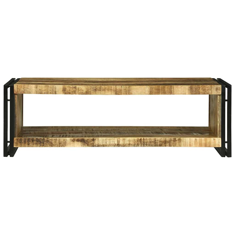 vidaXL Dohányzóasztal Barna 120 x 50 x 38 cm Tömör nyers mangófa