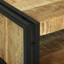 vidaXL Dohányzóasztal Barna 90 x 50 x 38 cm Tömör nyers mangófa