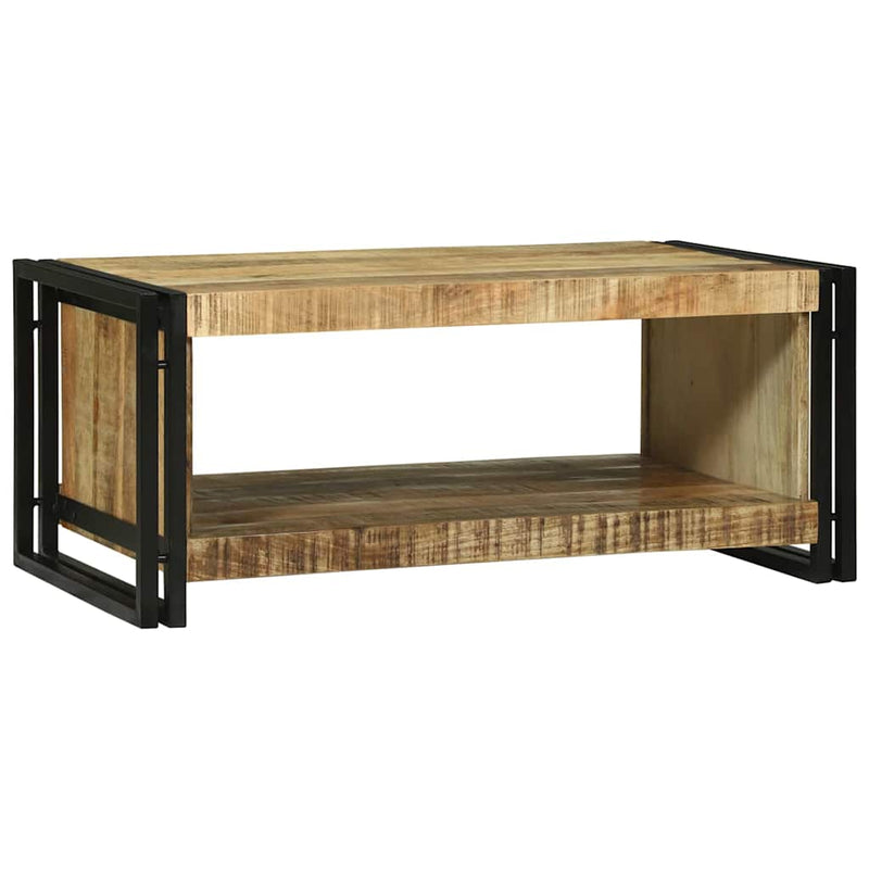 vidaXL Dohányzóasztal Barna 90 x 50 x 38 cm Tömör nyers mangófa