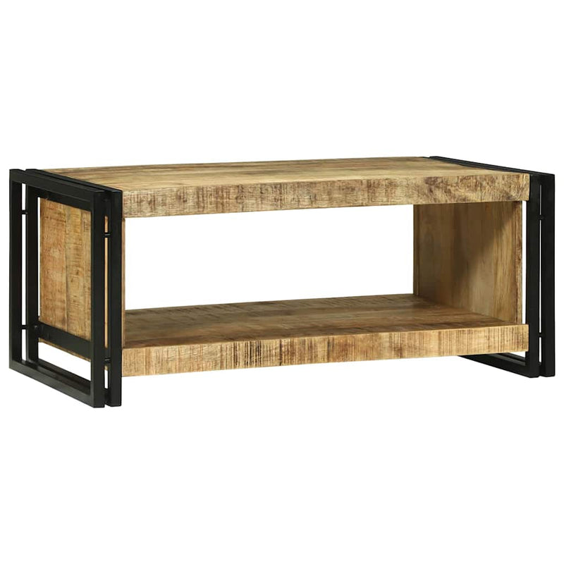 vidaXL Dohányzóasztal Barna 90 x 50 x 38 cm Tömör nyers mangófa