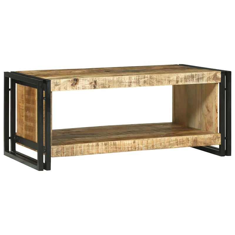vidaXL Dohányzóasztal Barna 90 x 50 x 38 cm Tömör nyers mangófa