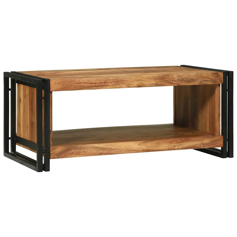 vidaXL Dohányzóasztal Barna 90 x 50 x 38 cm tömör akácfa