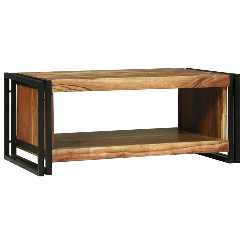 vidaXL Dohányzóasztal Barna 90 x 50 x 38 cm tömör akácfa
