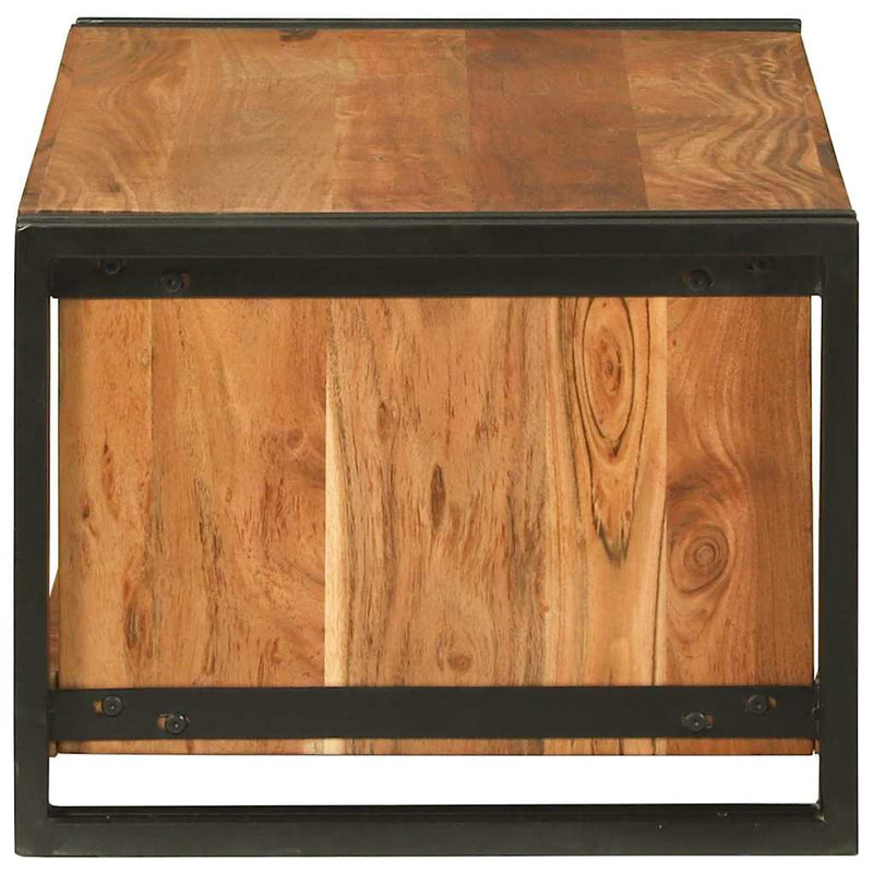 vidaXL Dohányzóasztal Barna 90 x 50 x 38 cm tömör akácfa