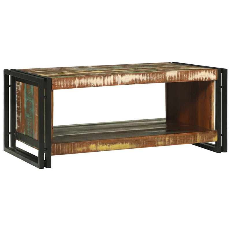 vidaXL Dohányzóasztal Barna 90 x 50 x 38 cm tömör újrahasznosított fa