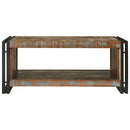 vidaXL Dohányzóasztal Barna 90 x 50 x 38 cm tömör újrahasznosított fa