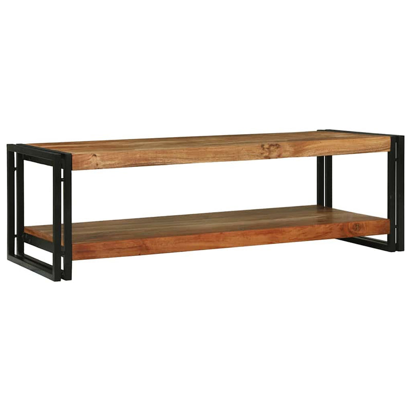 vidaXL Dohányzóasztal Barna 120 x 50 x 38 cm tömör akácfa