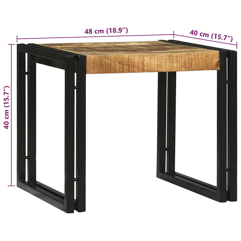 vidaXL Dohányzóasztal 2 pcs Barna 48 x 40 x 40 cm tömör mangófa
