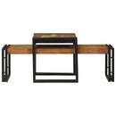 vidaXL Dohányzóasztal 2 pcs Barna 48 x 40 x 40 cm tömör akácfa