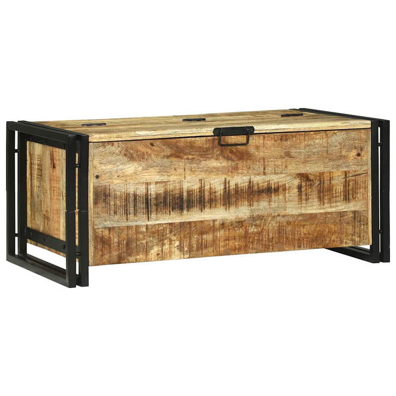 vidaXL Dohányzóasztal Barna 90 x 50 x 38 cm Tömör nyers mangófa