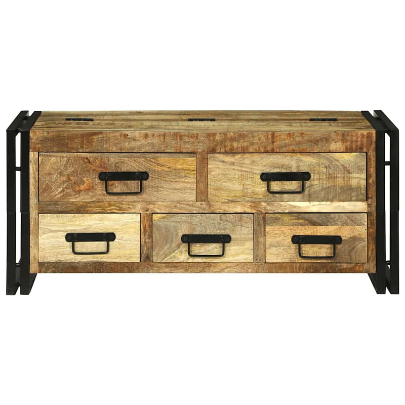 vidaXL Dohányzóasztal Barna 90 x 50 x 38 cm Tömör nyers mangófa